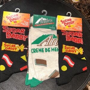 Unisex Andes, Sugar Daddy Men's Crew Socks - Black, Cream, Green